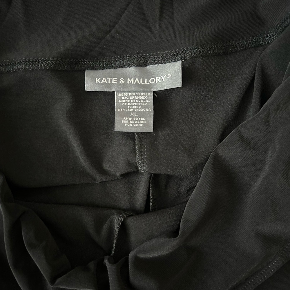 NWOT Kate & Mallory Artsy Wide Leg Pants Slinky Palazzo XL High Waisted Pull On - Picture 6 of 6